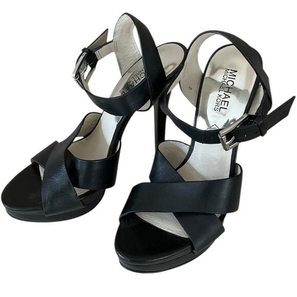 MICHAEL Michael Kors Women's Leather Platform Sandals Oksana Size 7M EUC - Picture 9 of 15